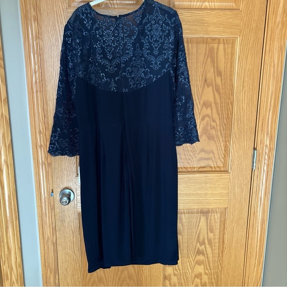 NWT Alex Evenings Navy Dress - Picture 5 of 6